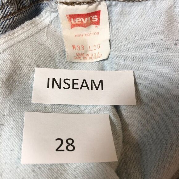 Vintage 90s Levi’s Silver Tab‎ Distressed Blue Jeans 33X28 Levis made in the USA - Picture 5 of 8